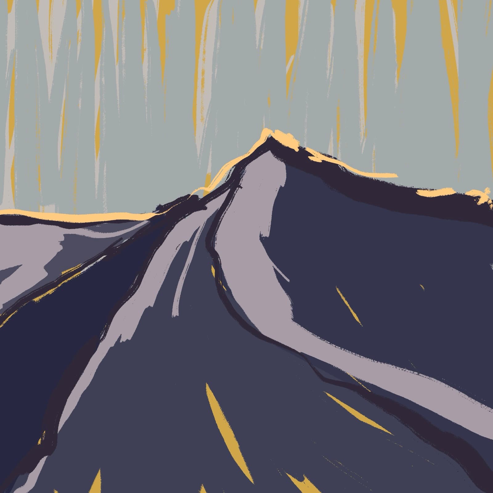 to the mountains — original painting